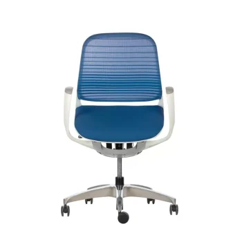 Silla Ergonómica Luce Blanca-Azul - Tienda Contatto