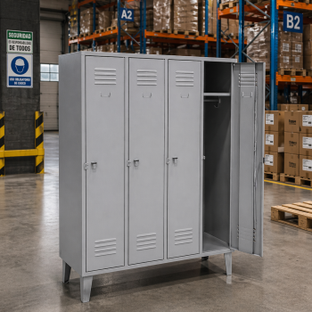 Lockers Metálico 4 Cuerpos / 4 Puertas