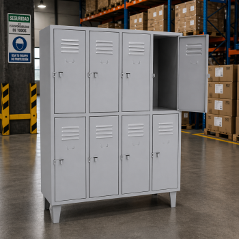 Lockers Metálicos 4 Cuerpos / 8 Puertas