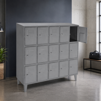 Lockers Metálico 5 Cuerpos / 15 Puertas