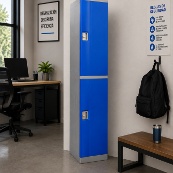 Lockers ABS 1 Cuerpo / 2 Puertas – Azul