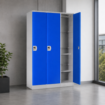 Lockers ABS 3 Cuerpos / 3 Puertas - Azul