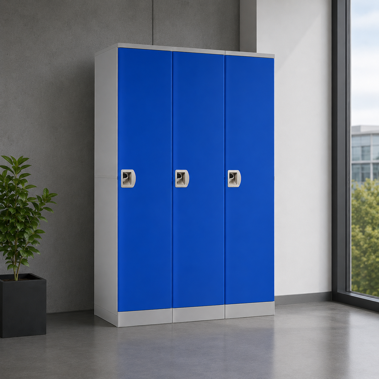 Lockers ABS 3 Cuerpos / 3 Puertas - Azul - Imagen 2