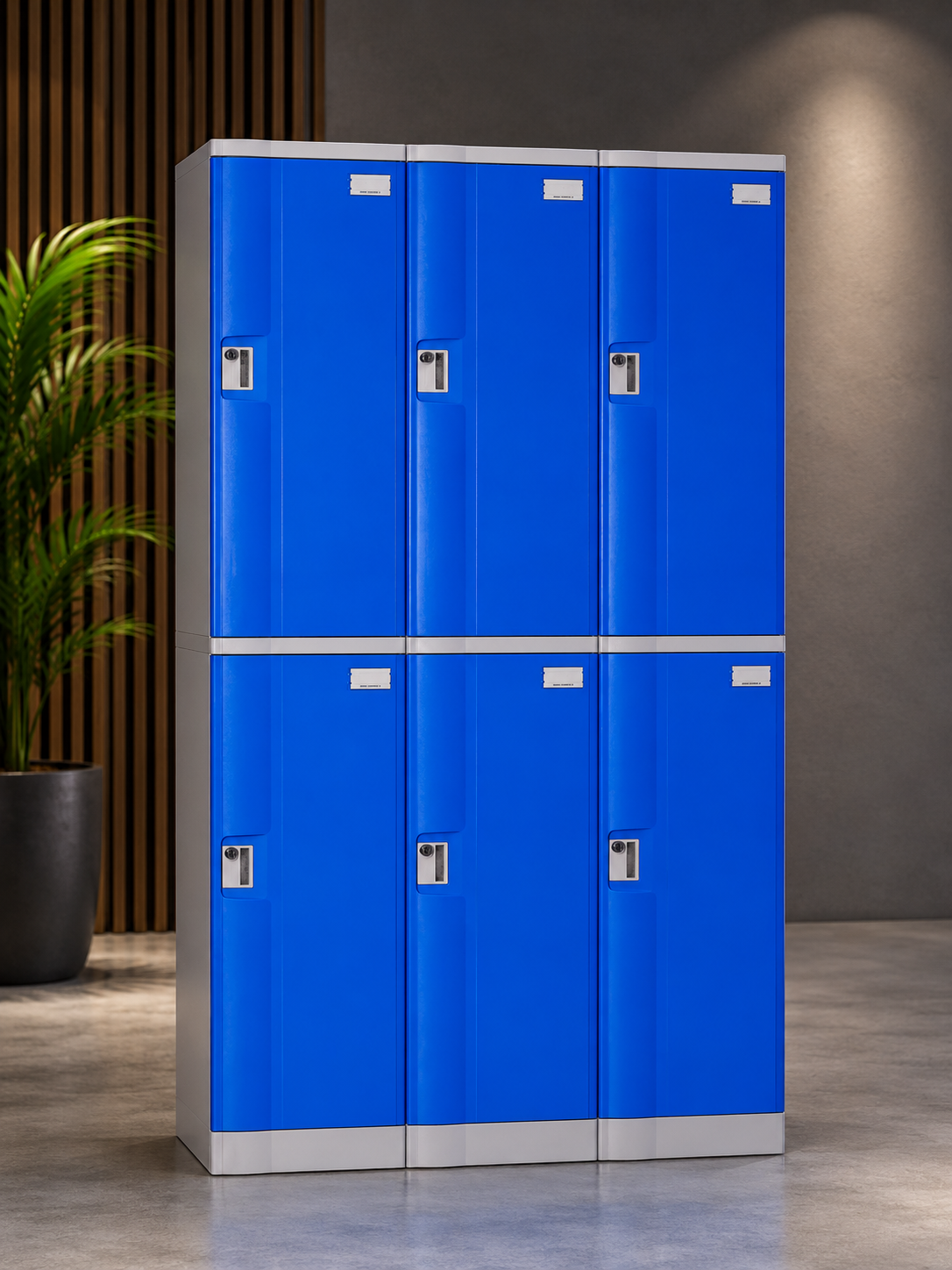 Lockers ABS 3 Cuerpos / 6 Puertas - Azul - Imagen 2