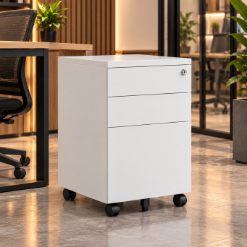 Cajonera Metálica Blanca Lisa